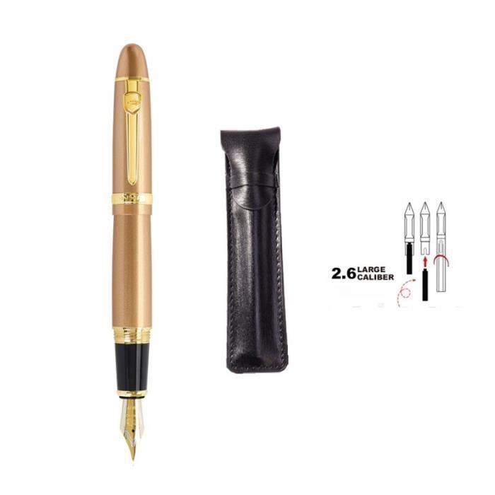 Stylo à plume 159 de qualité supérieure, dernier modèle de la marque, châssis noir et argent