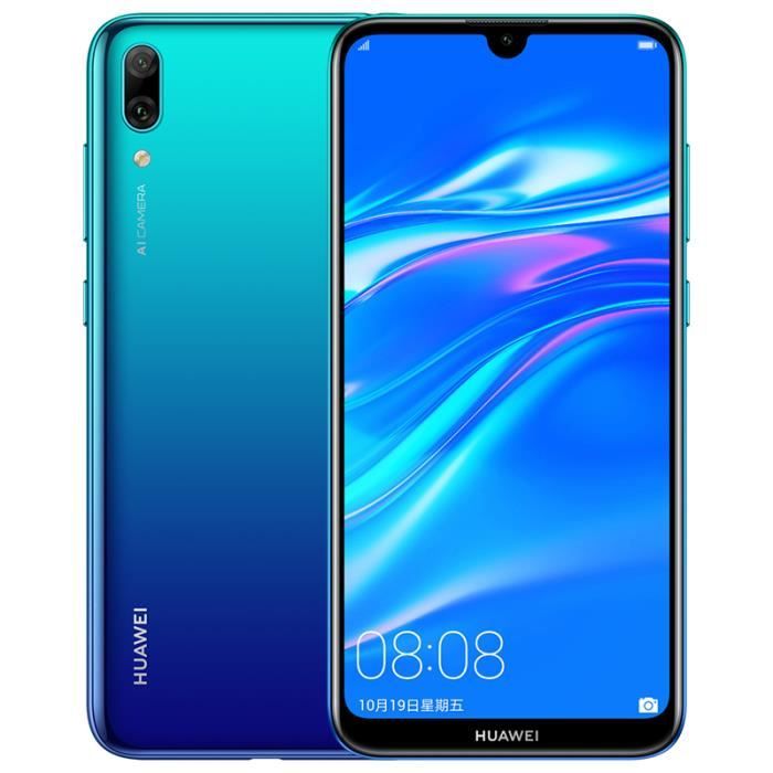 Achat T&eacute;l&eacute;phone portable Huawei Y7 Pro 2019 Smartphone Bleu aurore 3 + 32G pas cher
