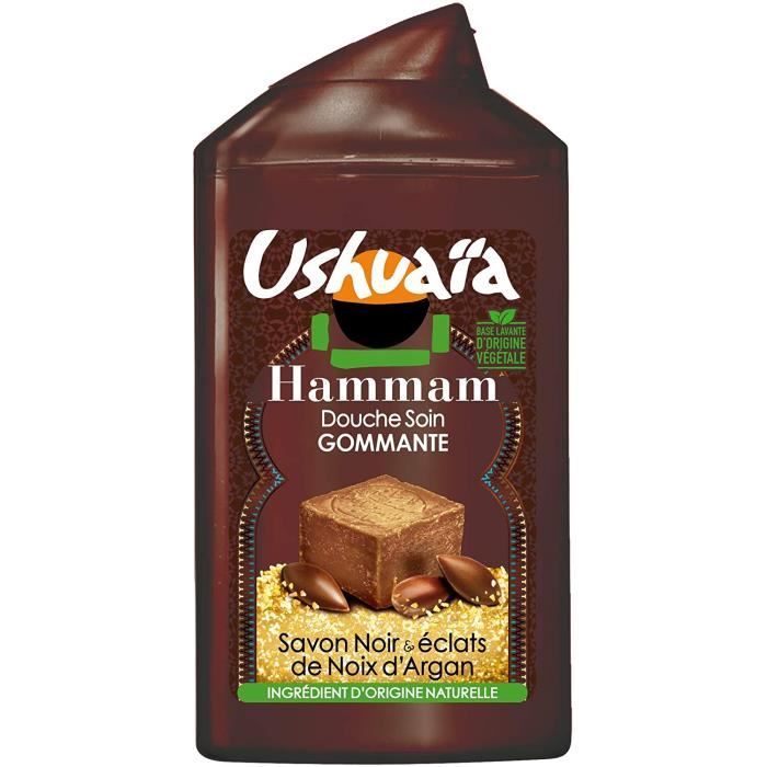 Ushuaïa Hammam Douche Soin Gommante au Savon Noir & Éclats de Noix d