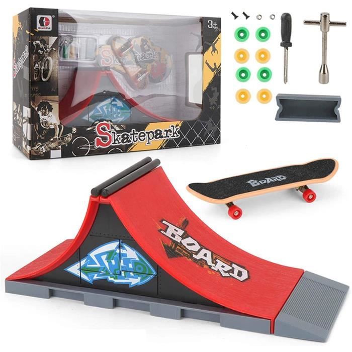 Yestter Mini Rampe De Skateboard pour Les Doigts Et Ensemble D