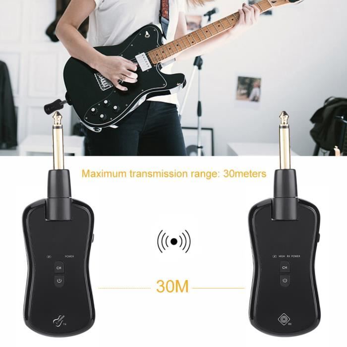 Récepteur Émetteur Numérique sans Fil Rechargeable en Plastique pour Guitare  Électrique (Noir) - Cdiscount Instruments de musique