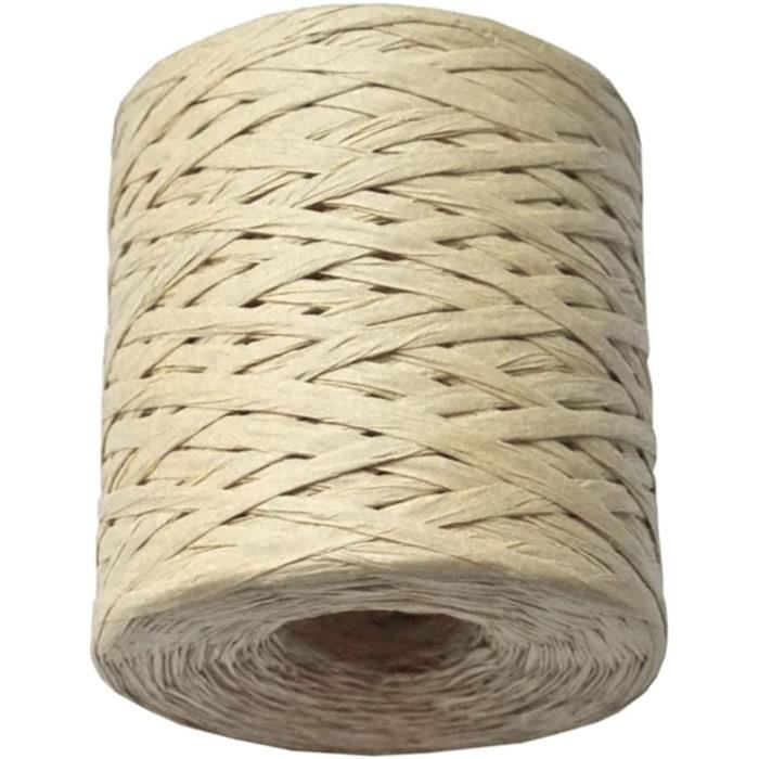 Rouleau De Raphia Vert 200 Mètres - Ruban Décoratif Naturel Pour Emballage Cadeaux, Décoration événementielle, Style Rustique