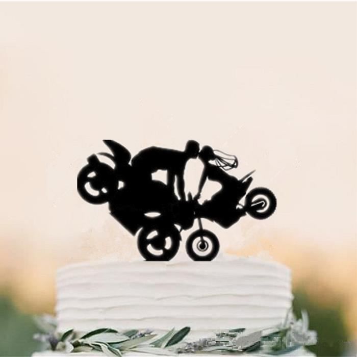 Decoration De Fete Decoration De Gateau De Mariage Moto Mixte Decoration De Gateau De Mariage Type 2 Standard Shipping Cdiscount Maison