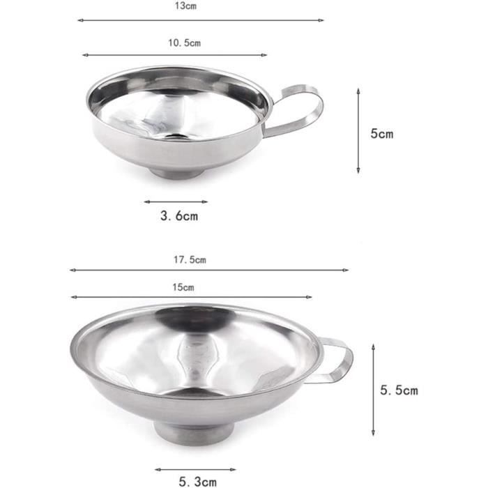 Entonnoir De Cuisine Pliable En Silicone - Vert, 9 Cm De Diamètre - Pour Confiture, Liquides, Poudres - Avec Poignée