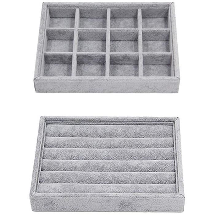 F Fityle Plateau Service Porte-Bijoux Organisateur Durable Léger Grand Argent 