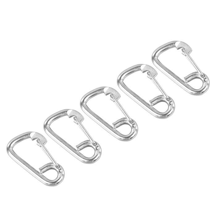 M5 Lot De 20 Mousquetons à Ressort En Acier Inoxydable De 4,9 Cm Pour Porte Cles Camping Peche Randonnee Voyage 87341876 M5 Lot De 20 Mousquetons à Ressort En Acier Inoxydable De 4,9 Cm Pour Porte Cles Camping Peche Randonnee Voyage 87341876