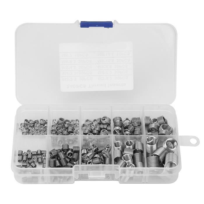 Kit D'inserts Hélicoïdaux En Acier Inoxydable 304 - Filets M1.6 à M12 - Neuf - Pour Réparation De Filets Endommagés