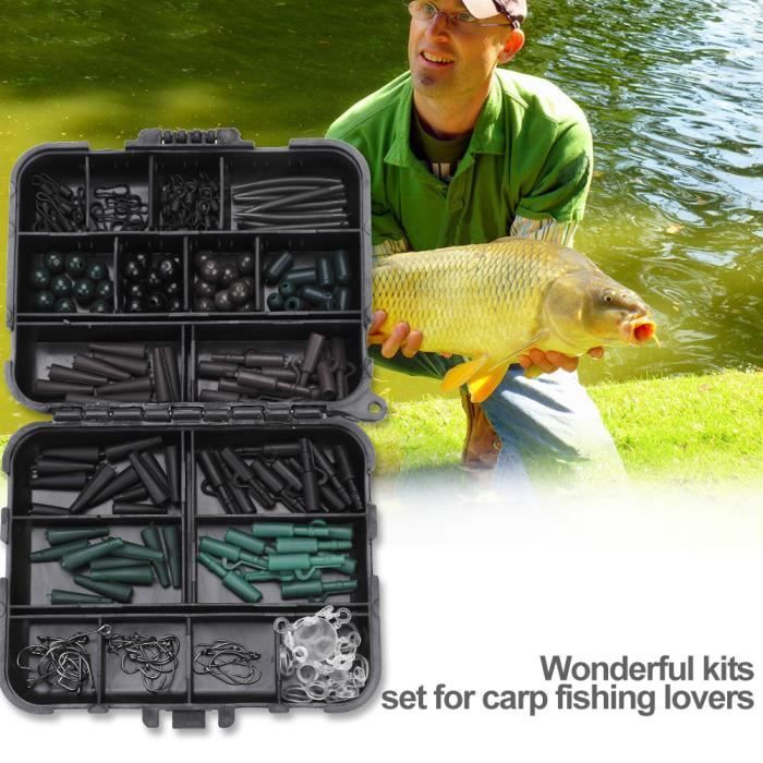 TEMPSA 90PCS Carpe Pêche Clip de Plomb de Sécurité pour Matériel de