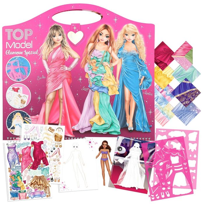 Livre De Coloriage Create Your TOPModel Fantasy - 78 Pages De Création De Tenues Magiques Avec Stickers