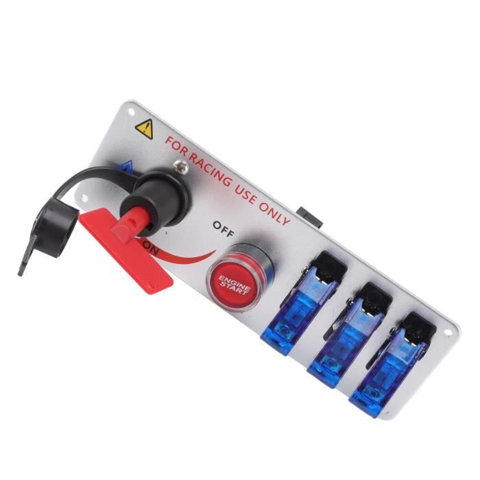 Panneau Interrupteur à Bascule LED 2 Positions - 12V, Pour Camping-car, Bateau, Voiture (72x40mm)