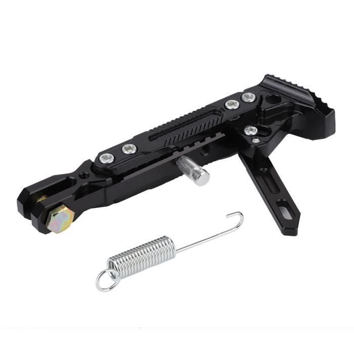 Béquille Latérale Moto Universelle 24cm - MoreChioce Support Réglable Pour Moto, Scooter, VTÉ - Noir