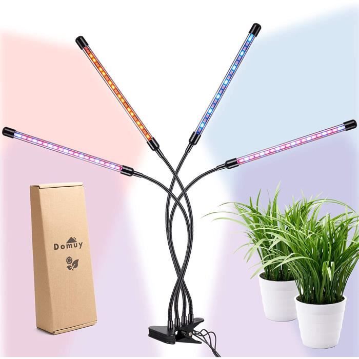 Lampe de Croissance pour Plantes Garpsen 80 LEDs Lampe Horticole 4 Tete Spectre 