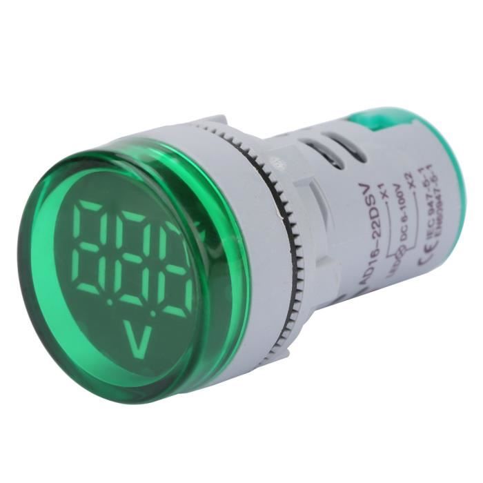 Jauge Température Eau + Voltmètre LED Ronde – Kit Moto Voiture Camion – Affichage Double Fonction