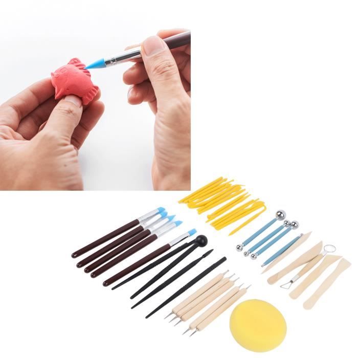 Kit D'argile Marbrée Pour Adultes - 9 Pièces, Couleurs Multiples Avec Outils Inclus