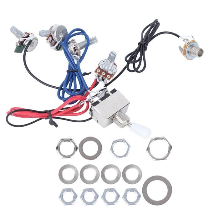 Kit Capots Micro Et Boutons Pour Stratocaster - Chromé - Trous 48/50/52 Mm - Interrupteur 5 Voies - Plastique ABS