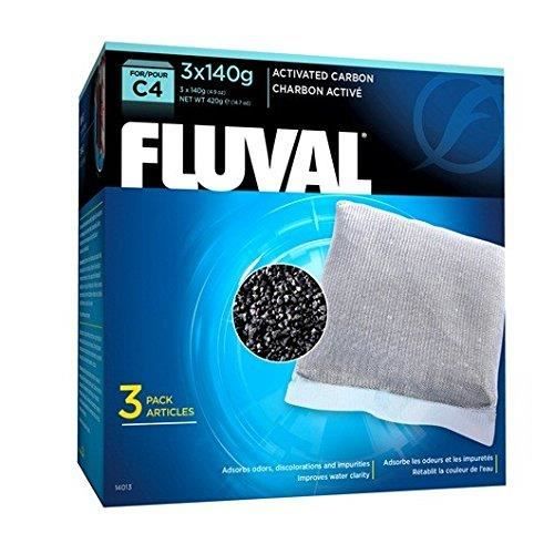 Comparer les prix de Fluval  Pack de 3 Charbon Activé pour Filtre à Moteur C4 pour Aquariophilie - 14013