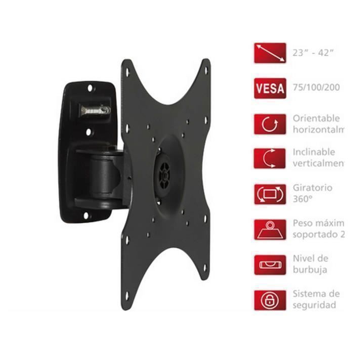 Support TV - FONESTAR - STV-643N - Orientable - Métal - Noir