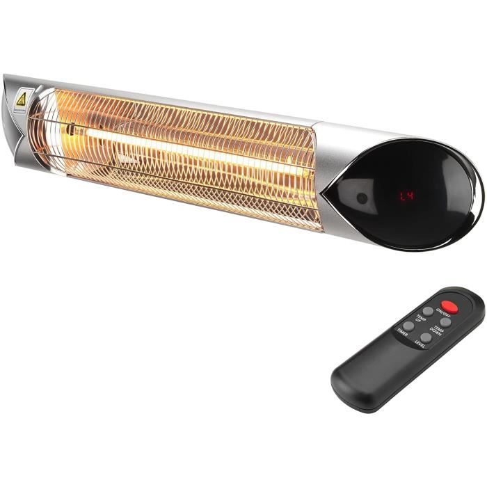 Chauffage Infrarouge ICQN 1500W - Pour Terrasse Et Intérieur, 2 Niveaux, économique