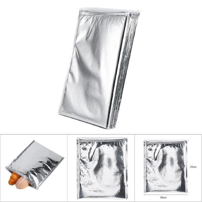 VINGVO sac isotherme alimentaire 5 pièces / ensemble sac de stockage de nourriture isolé par papier d'aluminium refroidisseur YN013