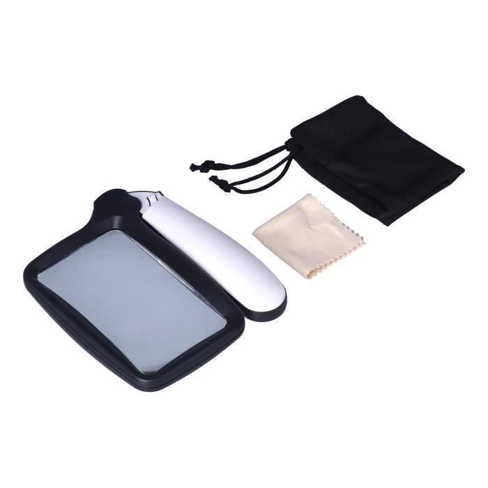 Loupe Pliante Avec Lumière LED 10x - Support Inclus - Pour Lecture, Bricolage, Loisirs Créatifs