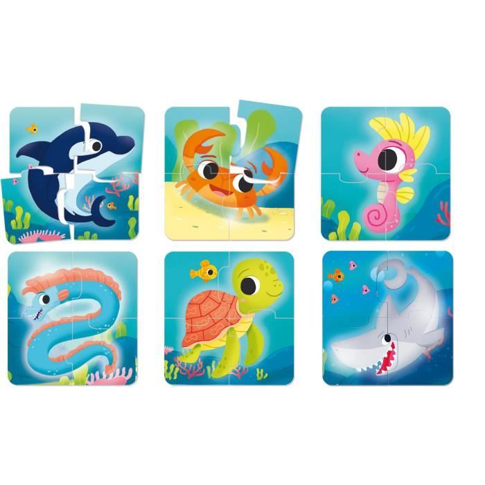 LISCIANI Carotina Baby - Lot 2 Jeux Éducatifs : Mémo Animaux 24 Cartes + 6 Puzzles Ferme 4 Pièces