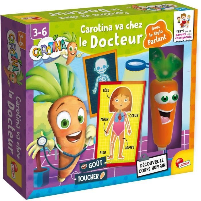 Coffret 50 Jeux Éducatifs Lisciani Carotina - Stylo Parlant, Pour Enfants 3-6 Ans, Fabriqué En Italie