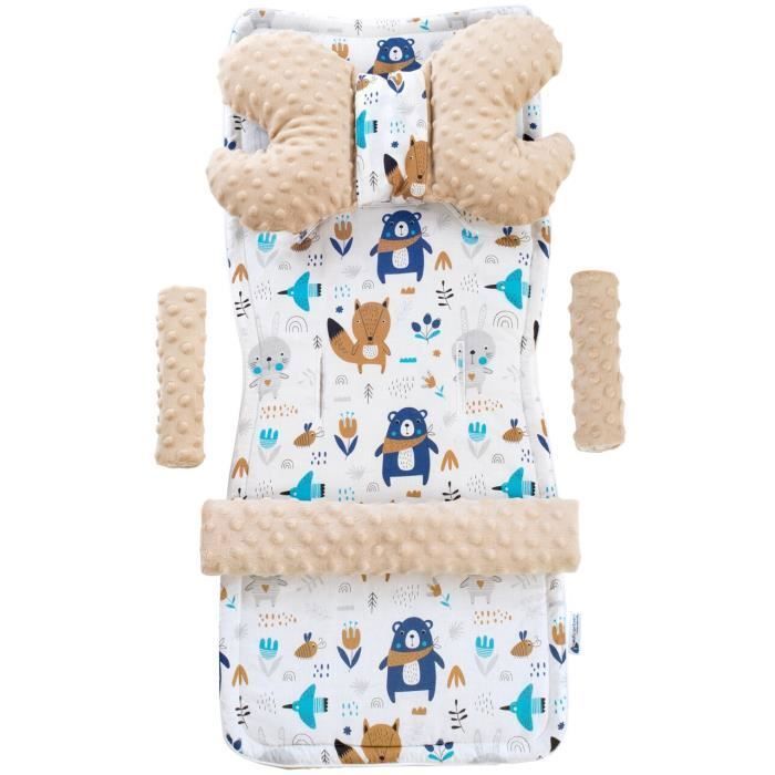 Coussin Siège Auto 2 En 1 Bébé - Réducteur Universel Hiver/Été - Confort Et Sécurité Pour Poussette, Siège Auto, Balançoire - Jusqu'à 10 Kg