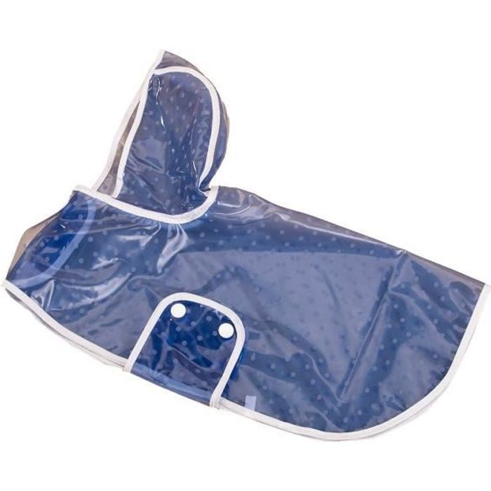 Meilleurs prix pour Imperméable pour chien et chat de petite taille avec capuche - MEDIA WAVE STORE - Bleu - Résistant - Imperméable