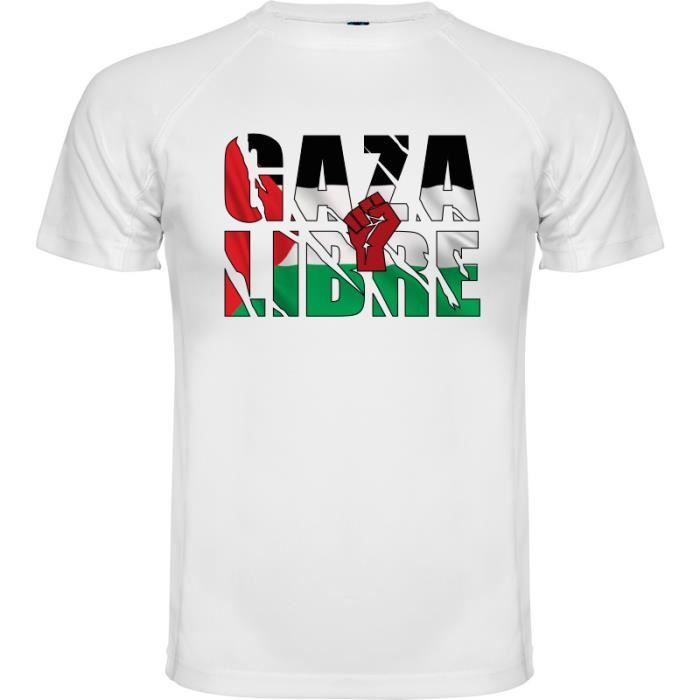 Gaza libre t-shirt anti colonisation - tee shirt mixte Palestine