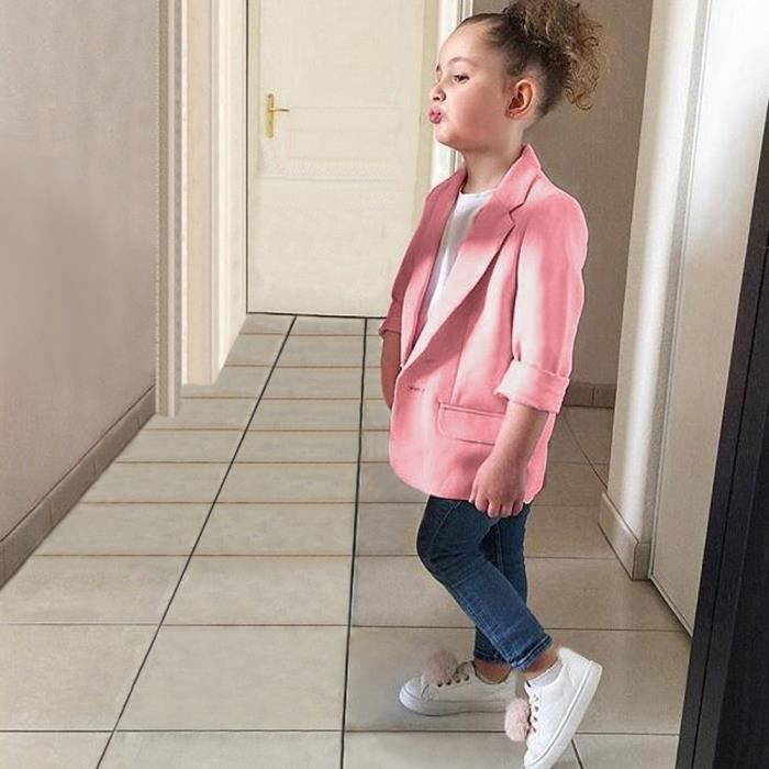 Tout Petit Bebe Filles Manches Longues Costume Solide Tops Fashion Coat Vetements Rose Rose Rose Cdiscount Pret A Porter