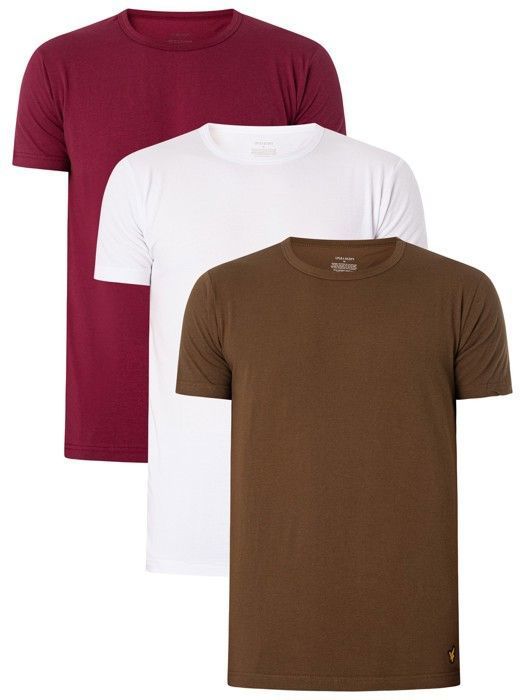 Lot De 3 T-Shirts Lyle And Scott Maxwell Pour Homme En Blanc.