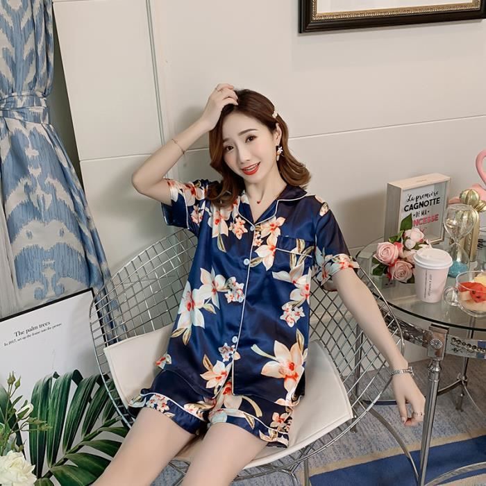 Ensemble Pyjama Femme en Satin Imitation Soie – Élégant et Sensuel Ensemble Pyjama Femme en Satin Imitation Soie – Élégant et Sensuel
