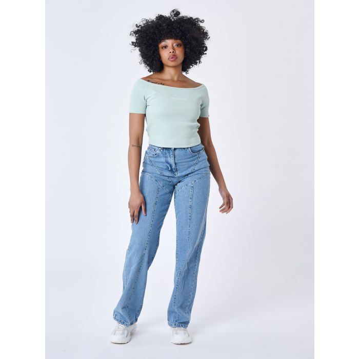 Blouse épaules dénudées - Vert kaki foncé - FEMME | H&M FR