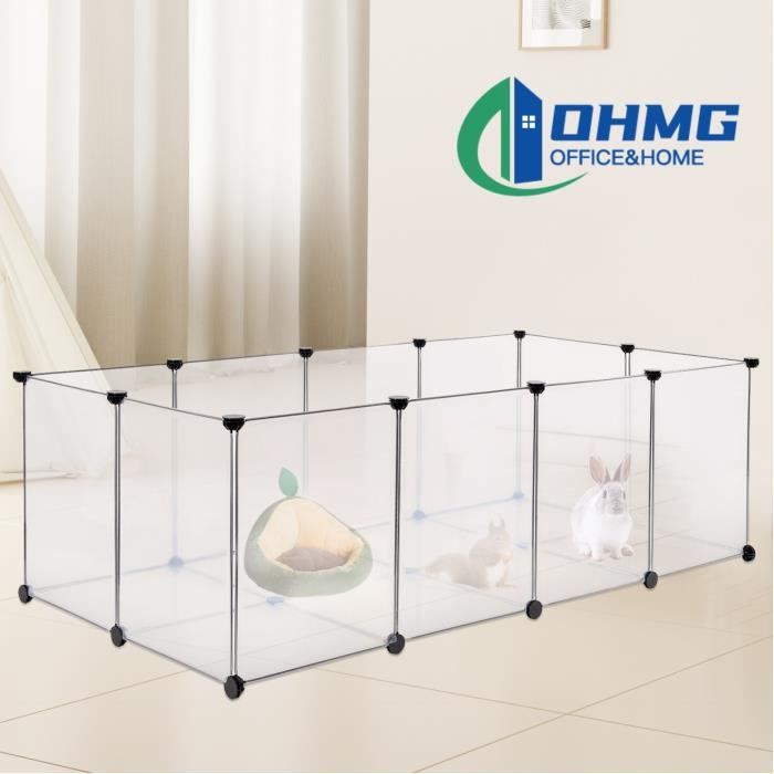 Comparer les prix de Enclos pour animaux - OHMG - Chenil - Intérieur - Lapin - Plastique ABS épaissi - Transparent