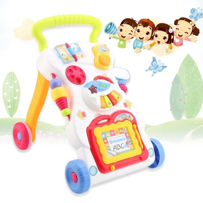 Multifonctionnel Trotteur Bebe Voiture Musicale Wagon Pour Bebe Musical Bambin Chariot Quatre Roues Jouets Educatifs Cdiscount Puericulture Eveil Bebe