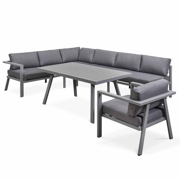 Salon de jardin 8 places en aluminium Saint Tropez - Oviala