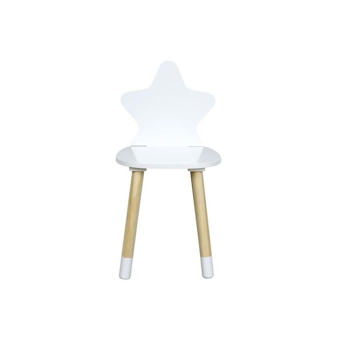 Chaise Enfant en Bois Étoile 54cm Blanc Chaise Enfant en Bois Étoile 54cm Blanc