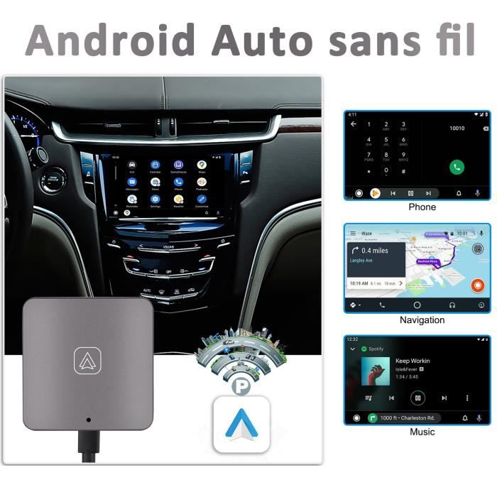 Adaptateur Android Auto sans fil AI Box Bluetooth 5.2 WiFi 2.4Ghz + 5Ghz  Assistant vocal pour Android pour VW Audi Toyota Honda - Cdiscount  Informatique