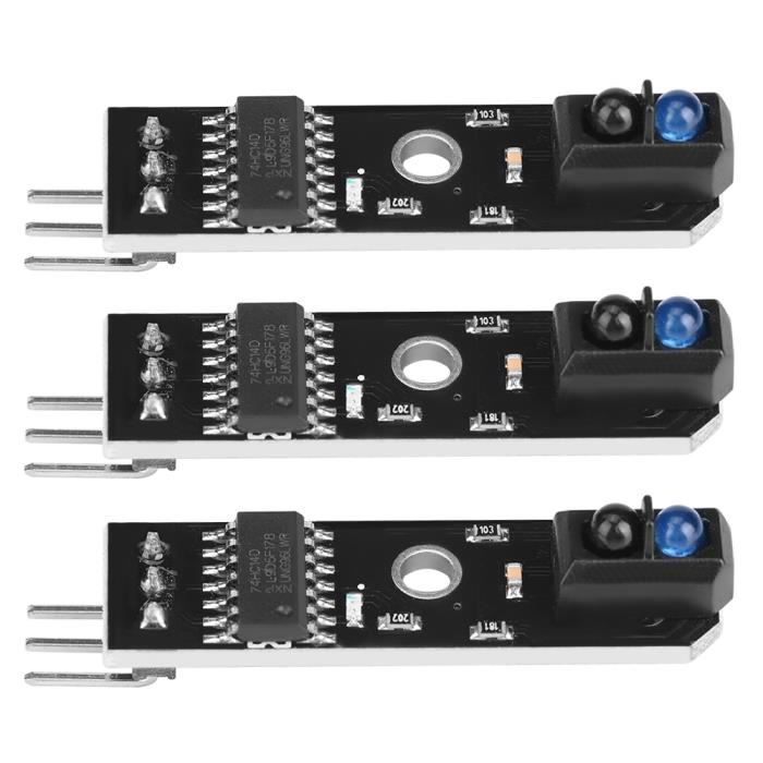 Lot 3 Modules Capteur TCRT5000 Infrarouge – Suivi De Ligne 1-25 Mm – Détection Noire/Blanche – Arduino Robot