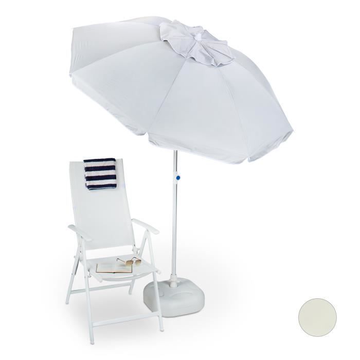 Relaxdays Parasol 200 x 200 cm toile en polyester inclinable jardin balcon terrasse - 4052025968069