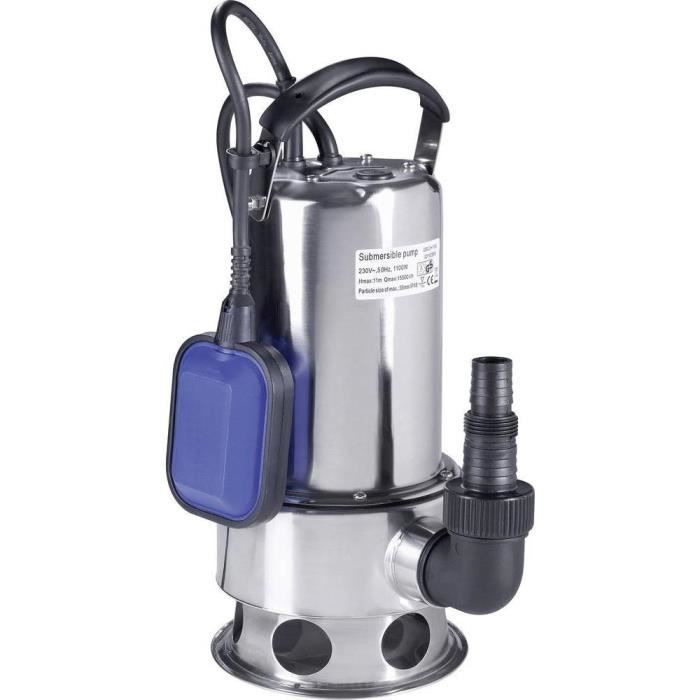 Pompe submersible 1100W en acier inoxydable – 20000 l/h – Eaux