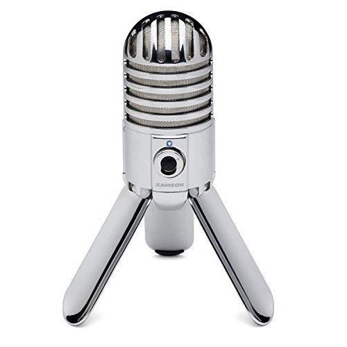 Samson - Meteor Mic - Microphone à condensateur de Studio USB Portable -Argent chromé SAMTR
