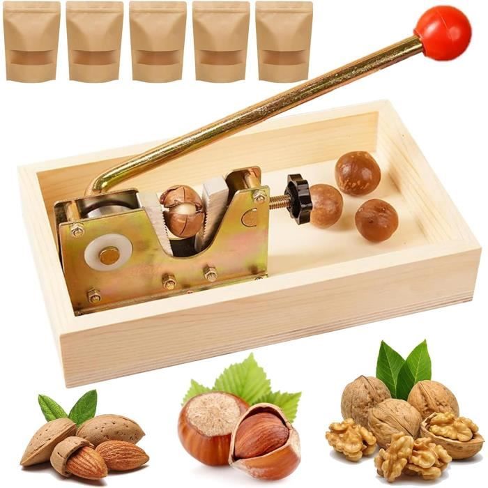 Ouvre-noix En Noyer Réutilisable Avec Poignée Antidérapante 3