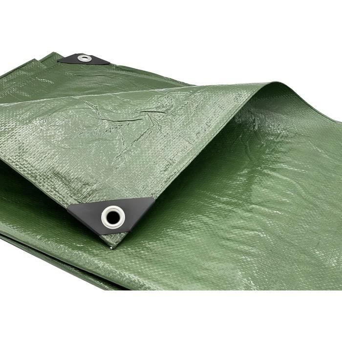 Bâche en PVC pour camions 650g / m vert couleur imperméable à l'eau 3 x