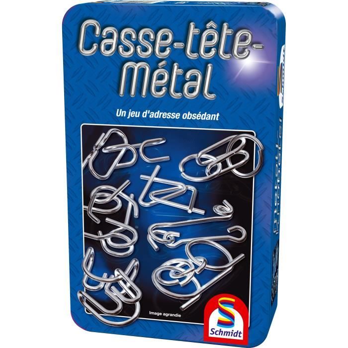 Casse-tête-métal - Jeux de Société - SCHMIDT SPIELE - Mettez votre logique à lépreuve avec ces casse-têtes métalliques !