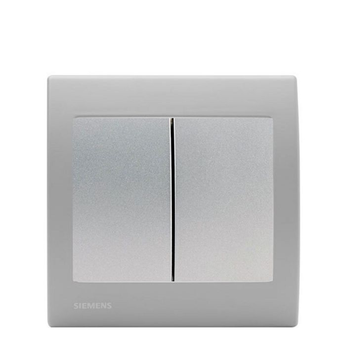 SIEMENS Double Poussoir Delta Iris + Plaque basic