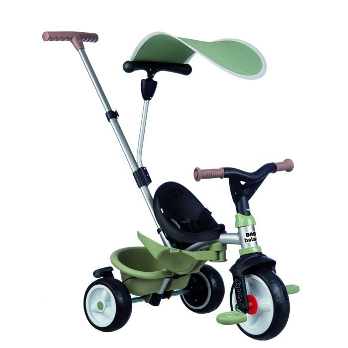 Smoby - Tricycle Baby Balade Vert - Dès 10 mois - Fabriqué en France