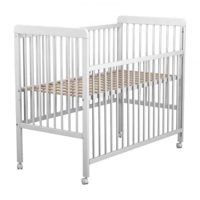 Lit Bebe Sur Roulettes Blanc 60x1 Cdiscount Puericulture Eveil Bebe