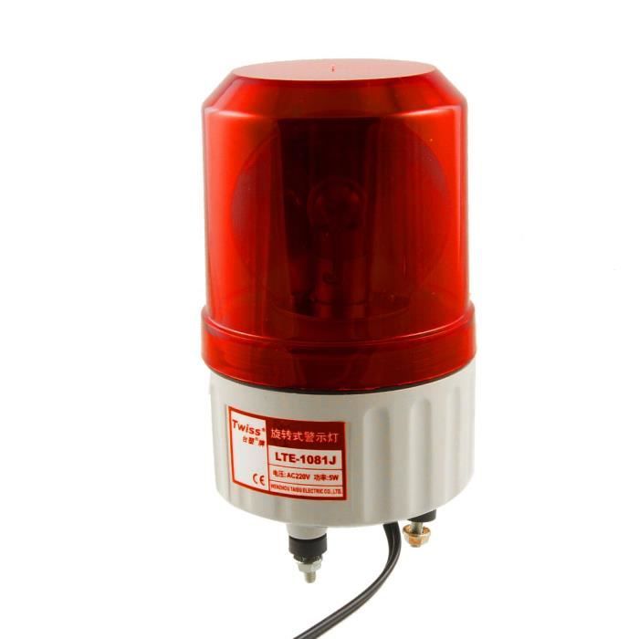 sourcing map 10pcs Lampe témoin AC220V alarme clignotant indicateur panneau buzzer LED rouge 