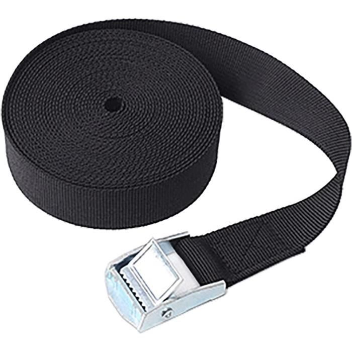 Sangles D'Arrimage 1m X 2.5cm - Lot De 12, Charge 250 Kg, Boucle à Cliquet, Polyester Renforcé